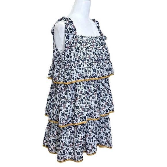 Tularosa - “Gloria” Tiered Flounce Dress in “Malibu Floral” - Size L, Multi - Picture 4 of 16
